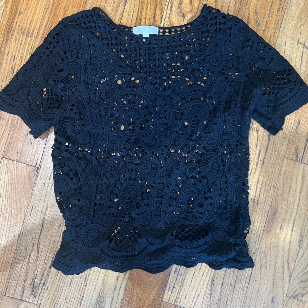 Black Crochet Top